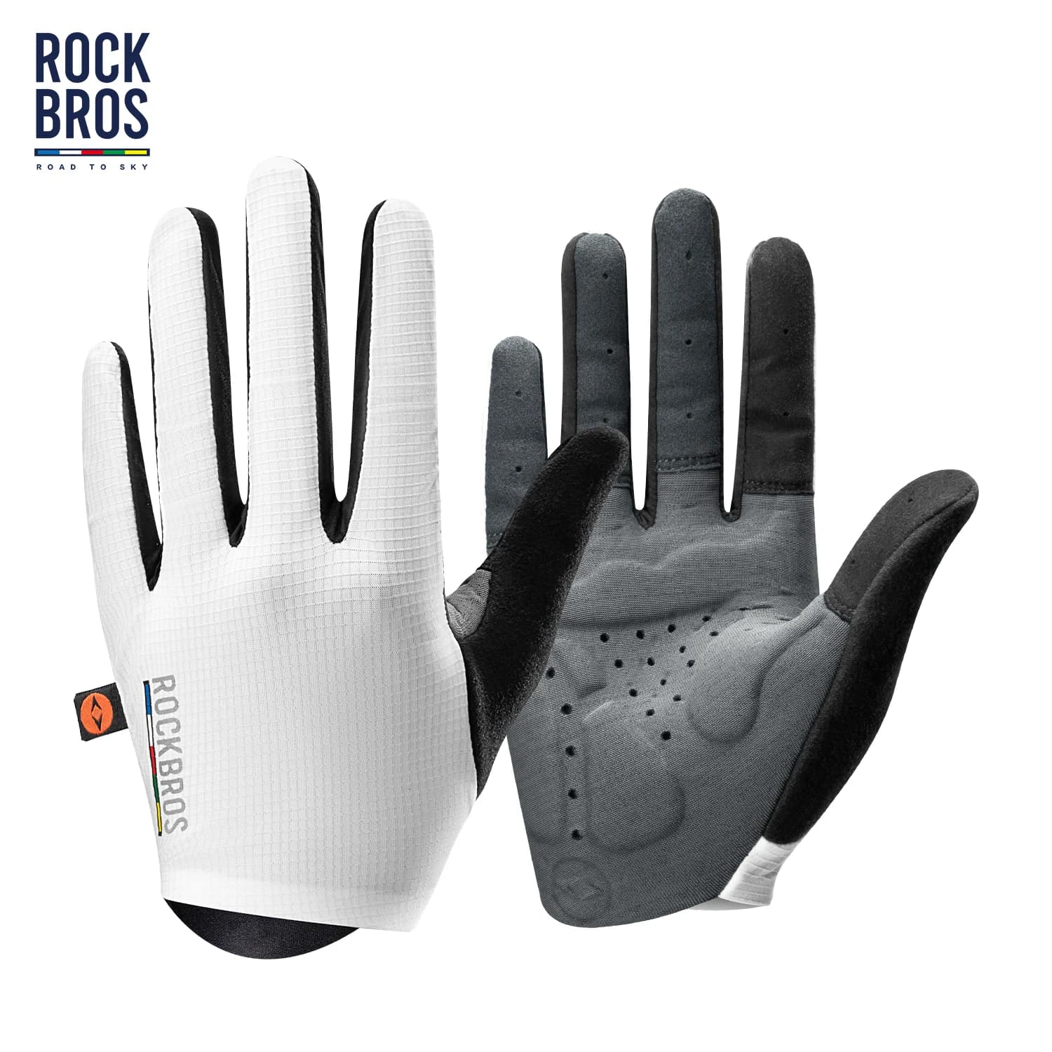 Guanti da bicicletta ROCKBROS ROAD TO SKY Guanti da ciclismo leggeri e traspiranti Guanti da bici compatibili con touchscreen con assorbimento degli urti