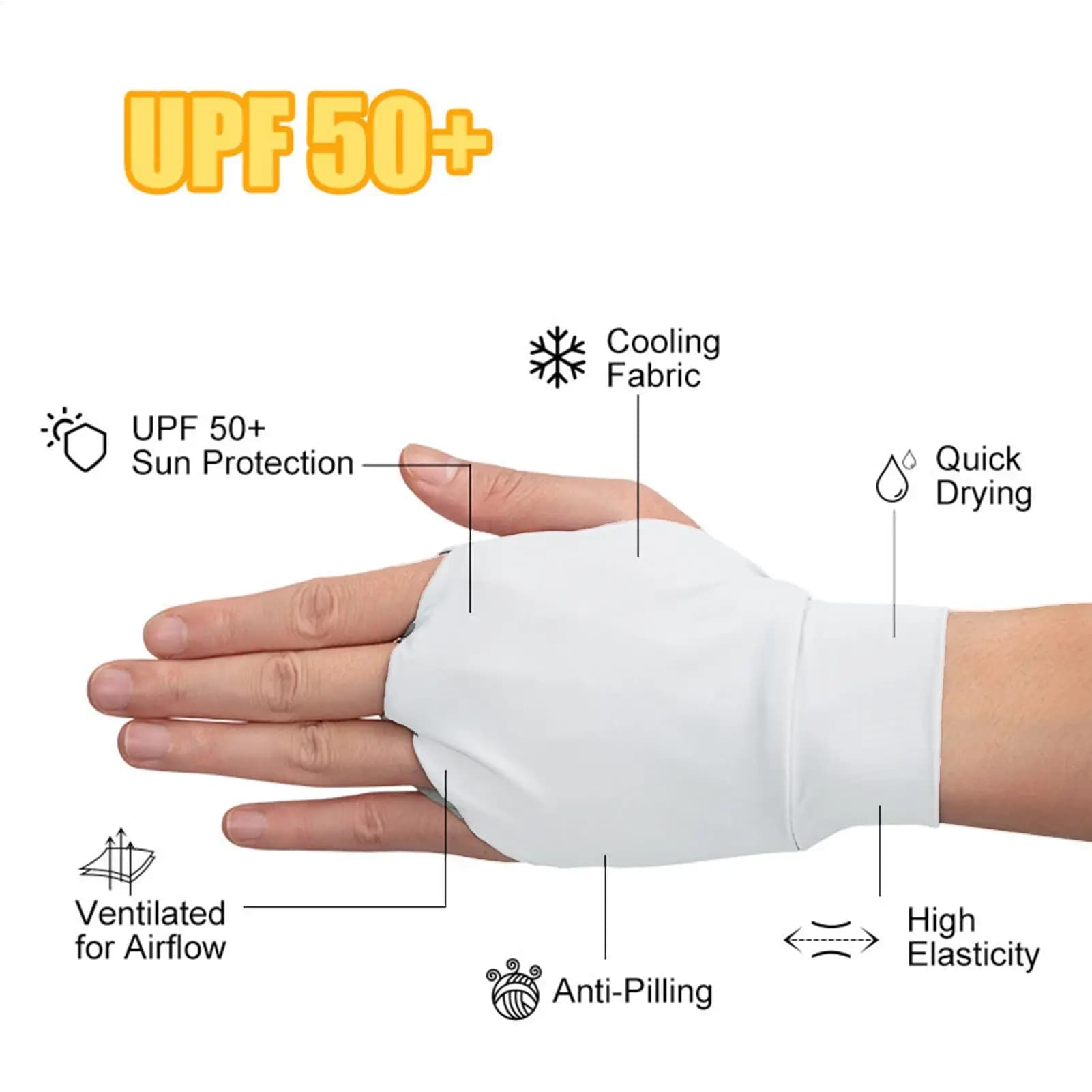 Golf Glove Women UPF 50 Finger Ice Silk Mitt Youth Golf Gloves For Course Training Match Tournament Outdoor Range Gym Court