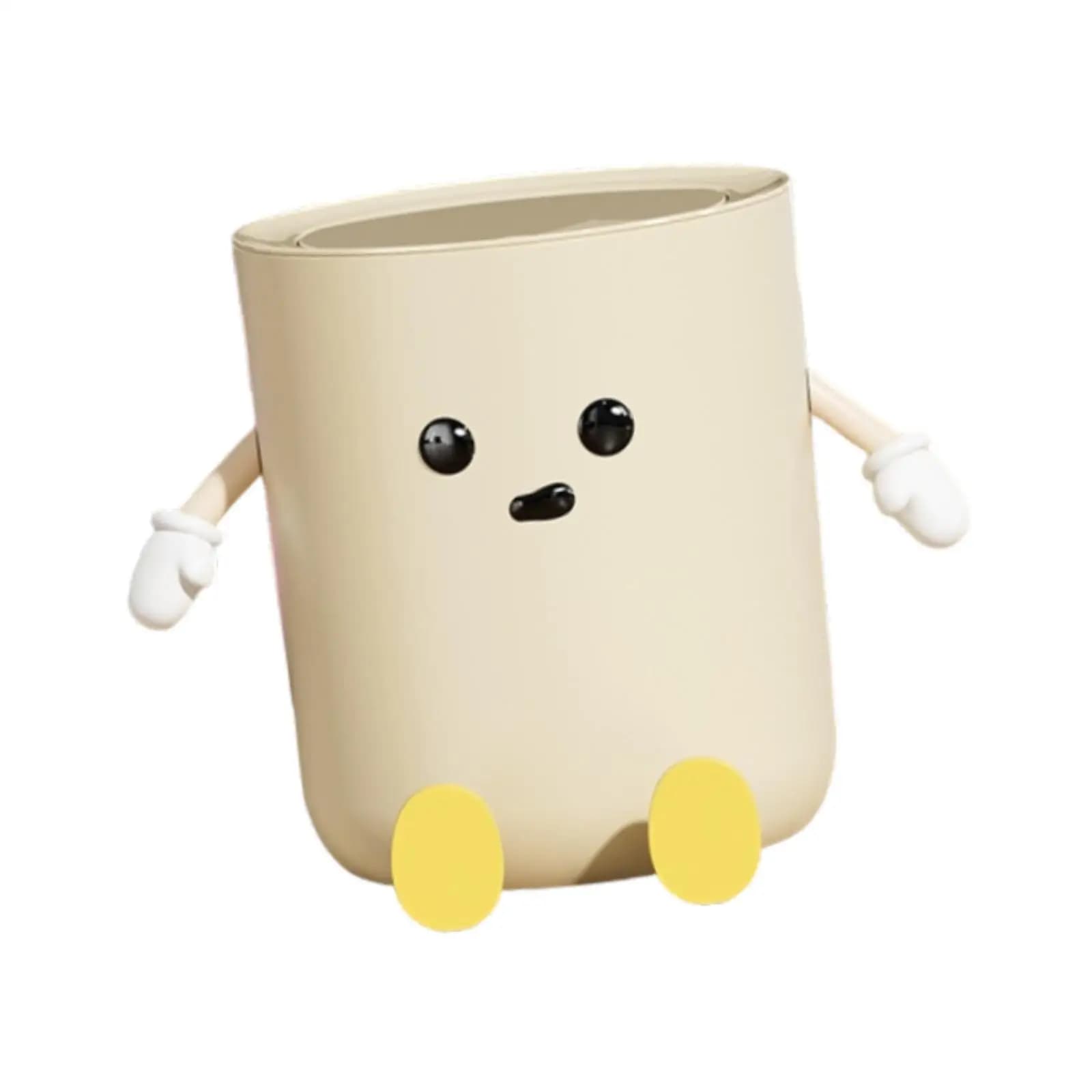 Adorabile Cestino per Rifiuti con Coperchio, Elegante e Unico Contenitore per Spazzatura, Bidone della Spazzatura per Cucina e Ufficio