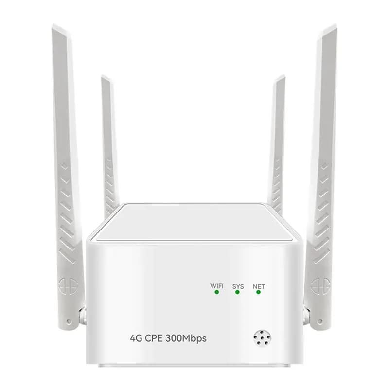 Nuovo Router WiFi Domestico 4G con Ampia Copertura 300M, 2 Porte RJ45, Cat4, Router Wireless 4G LTE con Scheda SIM e Antenna Esterna