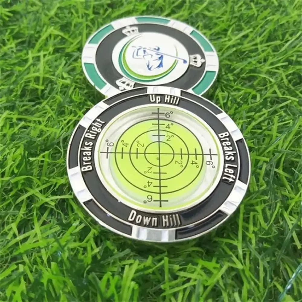 Strumenti da golf ad alta precisione Livellatore per palline Lettore verde Misuratore di pendenza da golf Strumento di allenamento Livella a bolla da golf dal design versatile