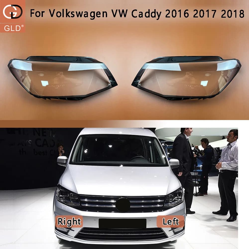 Per Volkswagen VW Caddy 2016 2017 2018 Faro Alloggiamento Maschera Trasparente Copertura Faro Borsette Plexiglass Sostituire Lente Originale