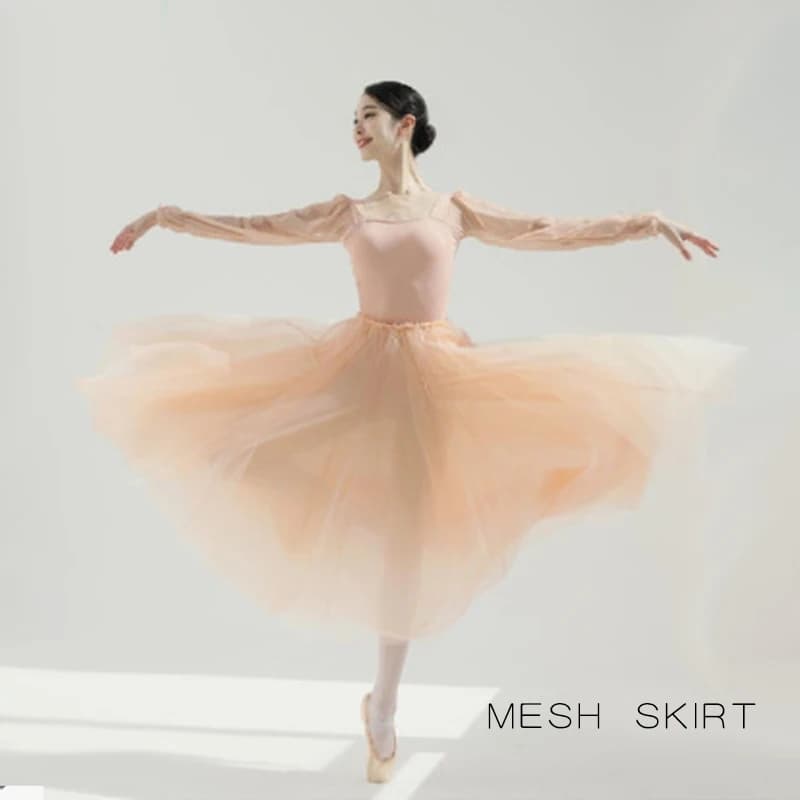 Uniforme da ballo per esame artistico di balletto, uniforme da ginnastica, gonna di garza, mezza gonna, uniforme da pratica