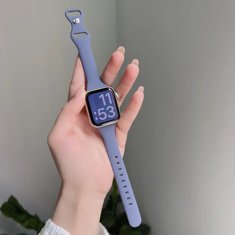 Apple Watch strap silicone strap for women 38mm 40mm 41mm 42mm 44mm 45mm 49mm thin for iWatch strap