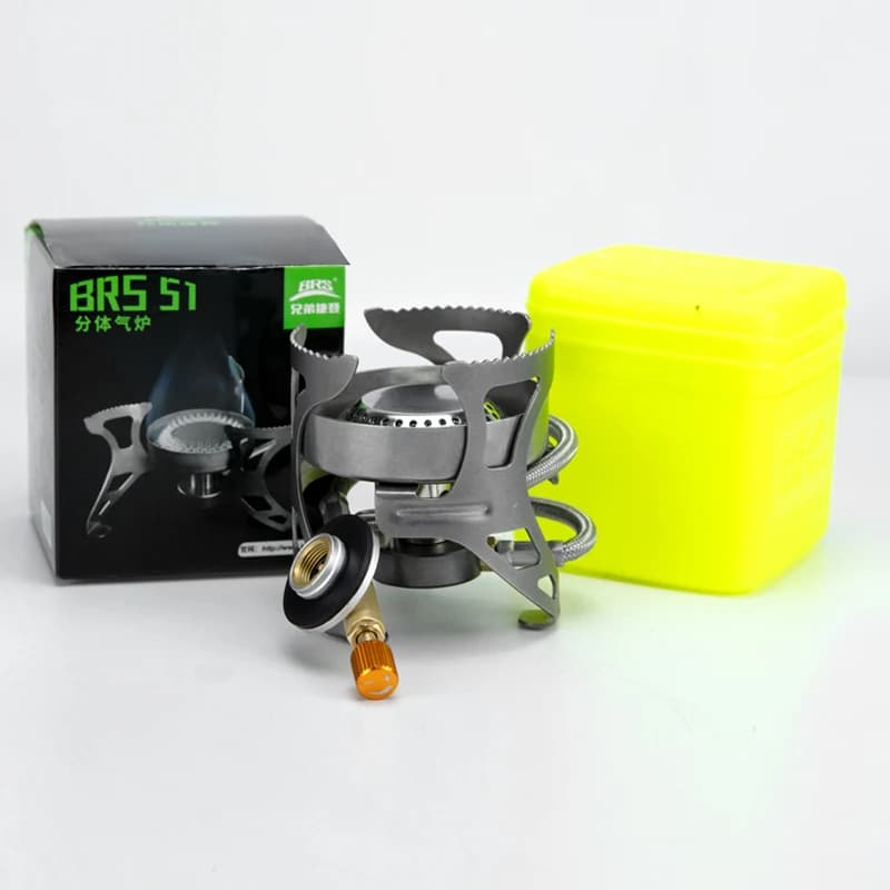 Fornello a Gas Pieghevole BRS-51 per Campeggio, 3240W, Bruciatore Portatile a Propano e Butano per Pesca, Cucina e Picnic