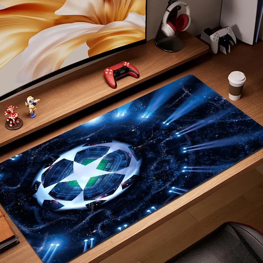 Tappetino per Mouse Grande Anime Calcio Cartone Animato, Accessori per Gaming PC, Tappetini Personalizzati HYBXAXC, Tappeto in Gomma Antiscivolo per Tastiera