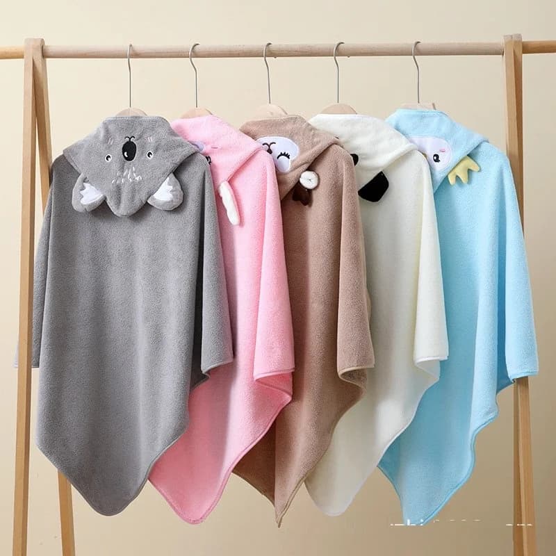 Baby Covers Boy Girl Animal Dine Cold Covers with Hood Crib Kit Baby Accessories Children Bath Faucet Velvet Towel Fast