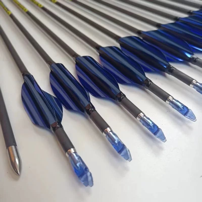 Hunter Carbon Frecce Spine250/300/350/400/500/600/700/800/900/1000 ID4.2mm Spin Wing Alette per tiro con l'arco da caccia