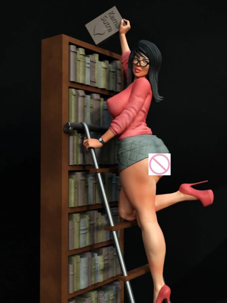 Kit modello figura in resina in scala 1/24 realistico Hobby in miniatura insegnante femminile che prende libri non assemblati e non verniciati spedizione gratuita