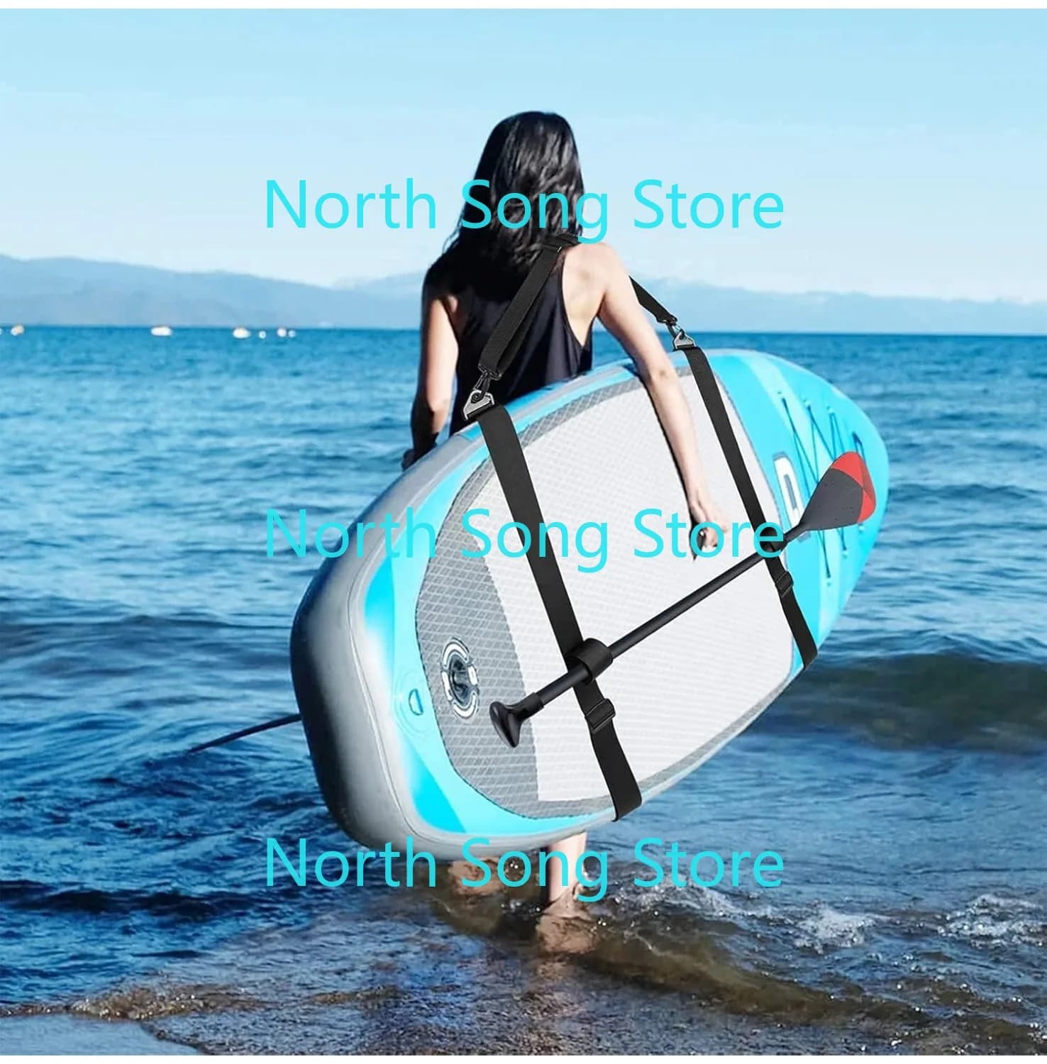 Cinghia da trasporto per tavola da paddle, cinghia da trasporto regolabile per kayak SUP per tavole da paddle, tavole da surf, tavole lunghe, canoa e kayak