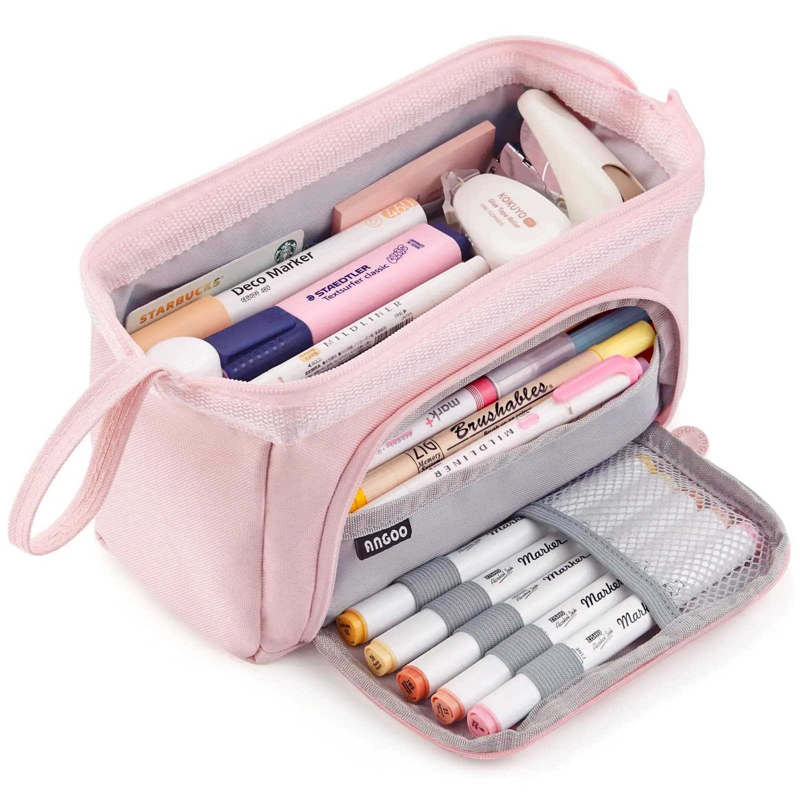 Portable Pencil Case, Large Capacity Pencil Case Stationery Pencil Case, Large Capacity Storage Bag Pouch Holder Box Organiser