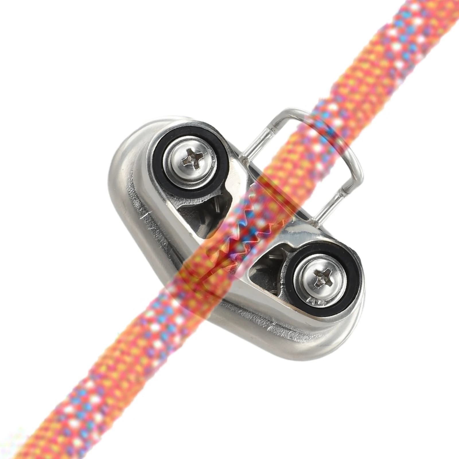 Marine 316 Stainless Steel Cam Cleat Rope Cleat With Wire Leading For10mm Rope Pulley Rope Clamp Boat Accessories
