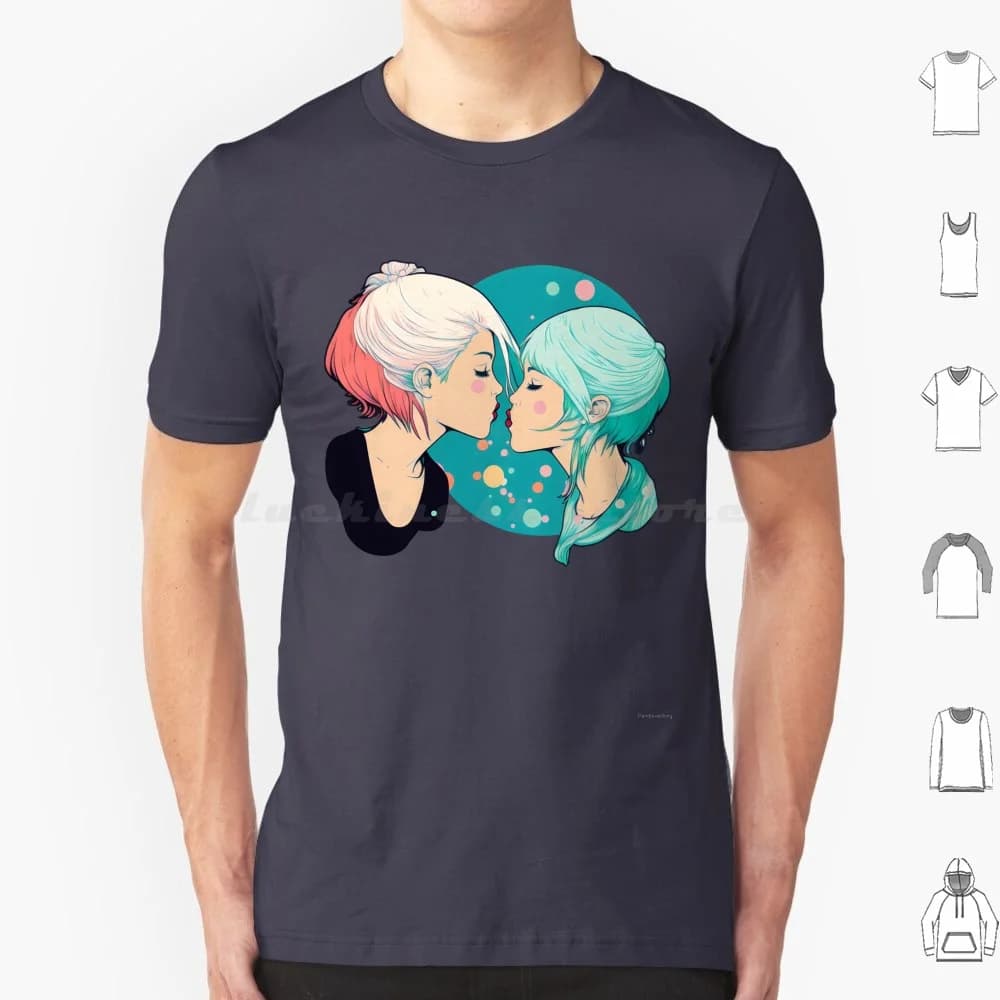 Amanti delle amiche Amanti delle amiche Amanti della cultura pop Arte T Shirt Uomo Donna Bambini 6xl Arte Sapphic Art Sapphic Vintage