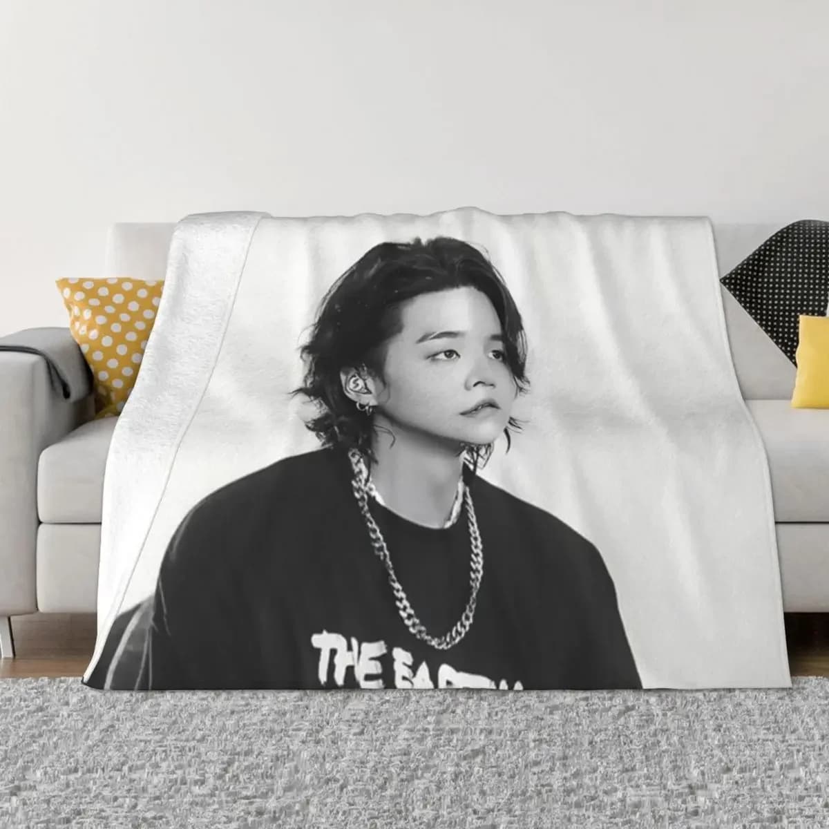 Yoongi concert Throw coperta dormitorio Essentials cosplay anime coperta divano