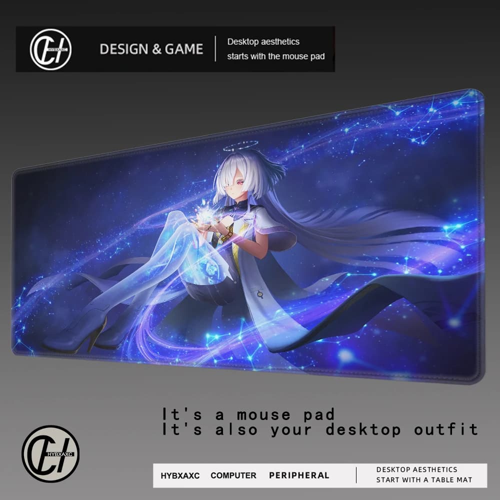 Mornye Wuthering Waves Mousepad Cute Anime Girl Mouse Pad 900x400mm Overlock Tappetino da scrivania in gomma antiscivolo per tastiera da gioco con stampa HD