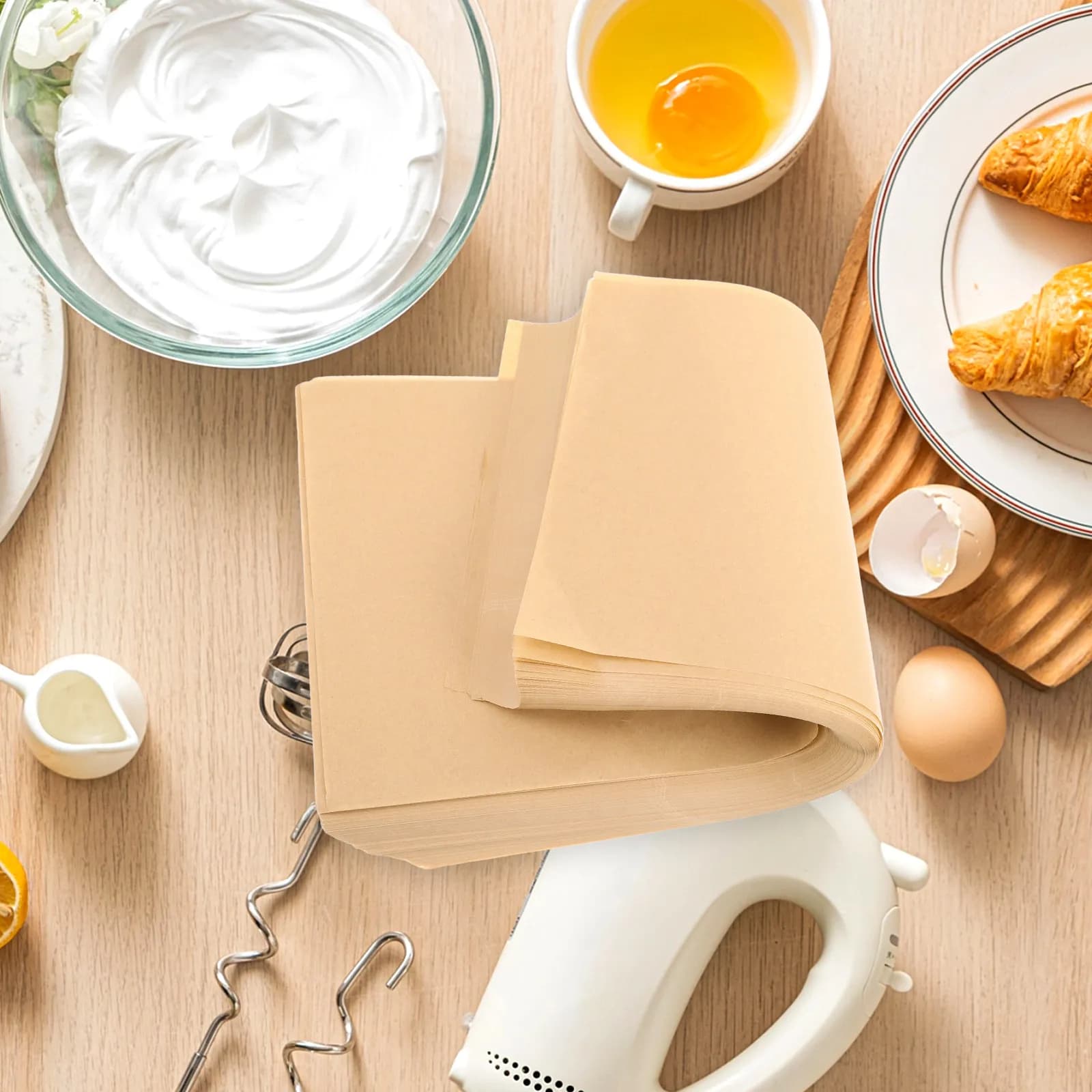 300Sheets High Temperature Parchment Paper Tray Liner Nonstick Greaseproof Baking Sheets for Oven Air Fryer Food