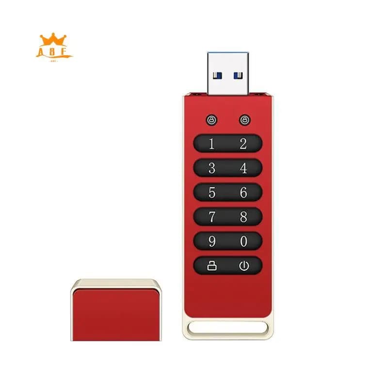 A08E-Secure USB Drive, Encrypted USB Flash Drive Hardware Password Memory Stick With Keypad USB 3.0 Disk Flash