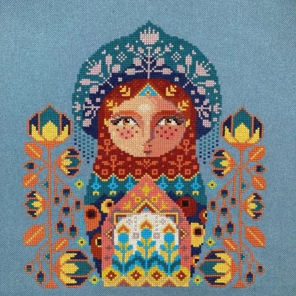 Bambole russe 31-34 ricamo fai da te 14CT non stampato arti kit punto croce Set decorazioni per la casa con cuciture incrociate