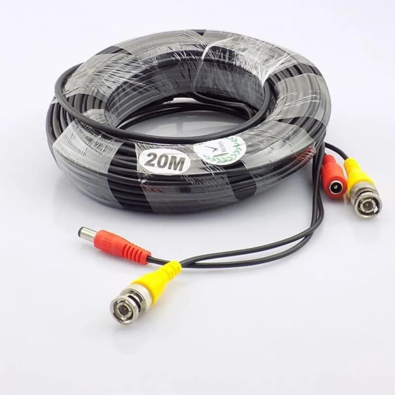 1/2/5pcs 10M 20M CCTV Camera Cable DVR Recorder System Video Cable DC Power Security Surveillance BNC Cable B5