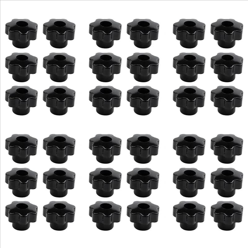 ABRU-Machinery Latche Knurled Clamping Nuts Knob Grip M8 Female Thread 36Pcs