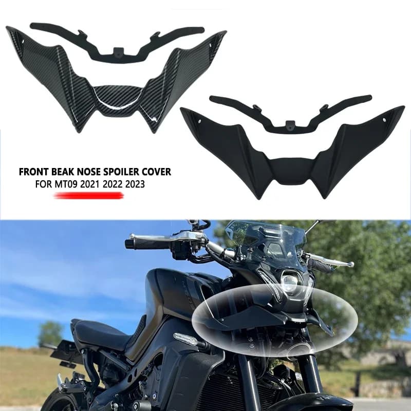 Misura Per YAMAHA MT-09 MT09 MT 09 SP 2021-2023 Moto Ruota Anteriore Parafango Becco Naso Cono Estensione Extender Cowl Spoiler Copertura