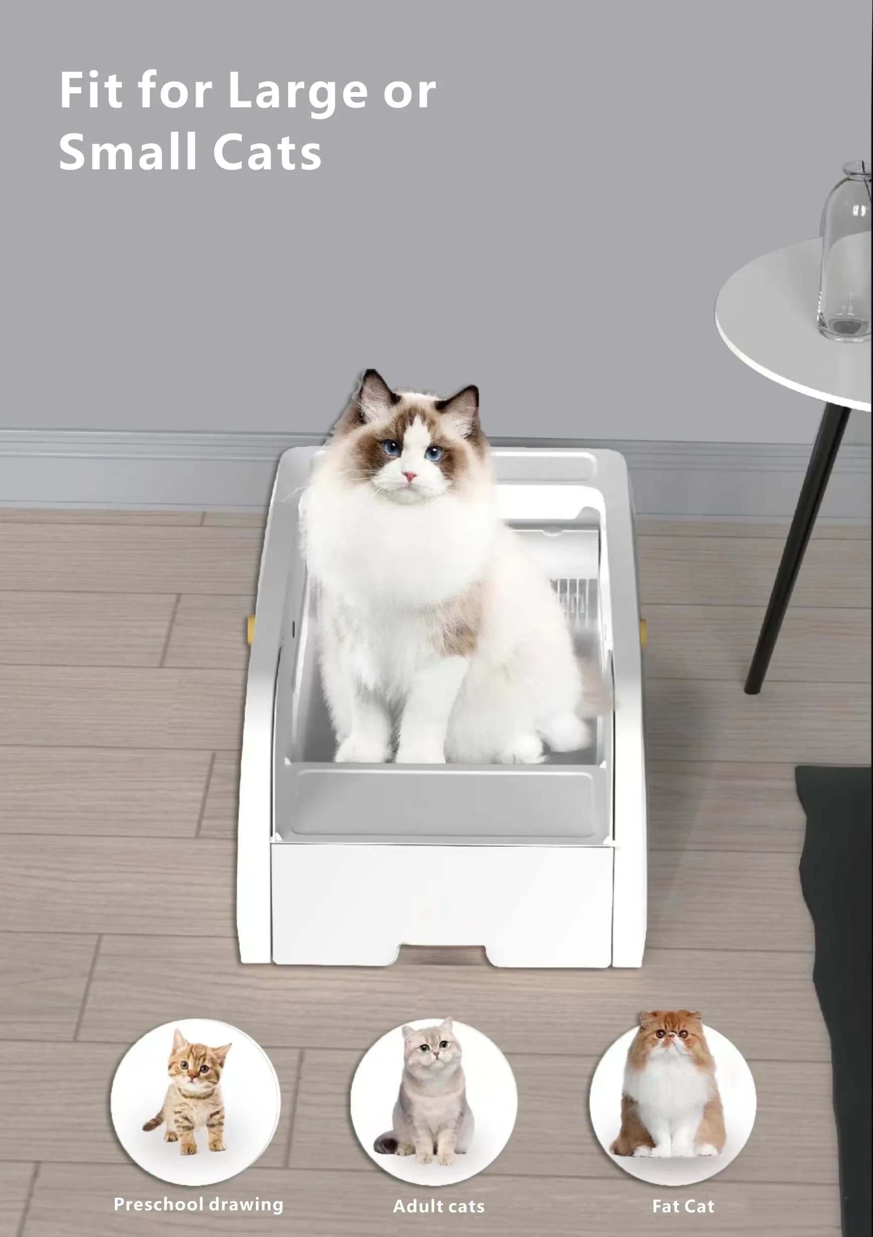 Lettiera per gatti intelligente automatica autopulente elettrica Semi chiusa Pet Kitty vasino vassoio per lettiera controllo App lettiera per gatti