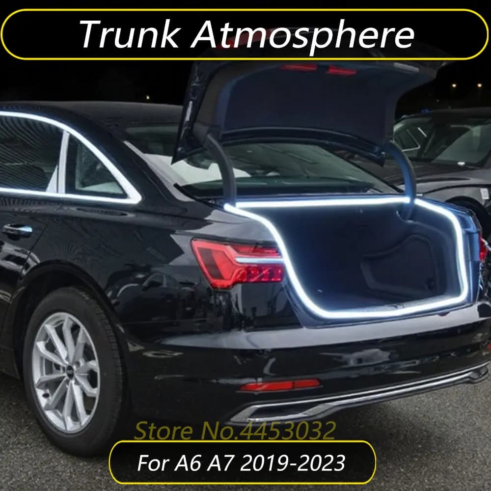 Per Audi A6 c8 4K A7 4K8 2019-2025 Bagagliaio di un'auto LED Atmosfera Kit di strisce luminose Facile installazione Illuminazione interna luminosa 157 pollici 12V