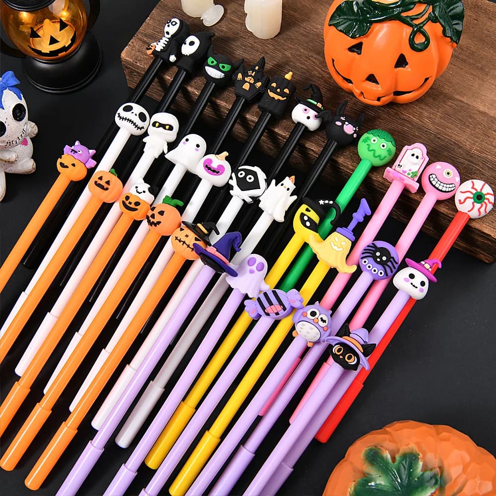 30/40 Pz/lotto Creativo Del Fumetto Penna Neutra Halloween Elementi Studente di Scrittura Penna Gel Carino Fantasma di Caramelle Pipistrello Materiale Scolastico regalo