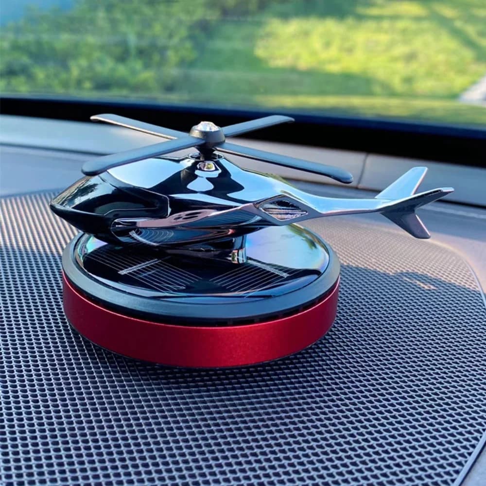 Solar Power Helicopter Air Fresh Cystal Solar Energy Plane diffusore Spinning Helicopter profumo Car Dashboard aromaterapia