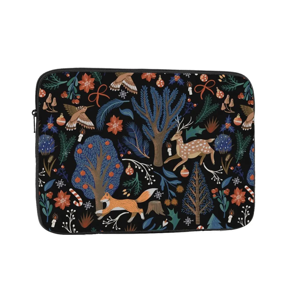 Custodia antiurto 10 12 13 15 17 pollici Alberi Cervi Volpi Borsa per laptop natalizia Custodia per notebook
