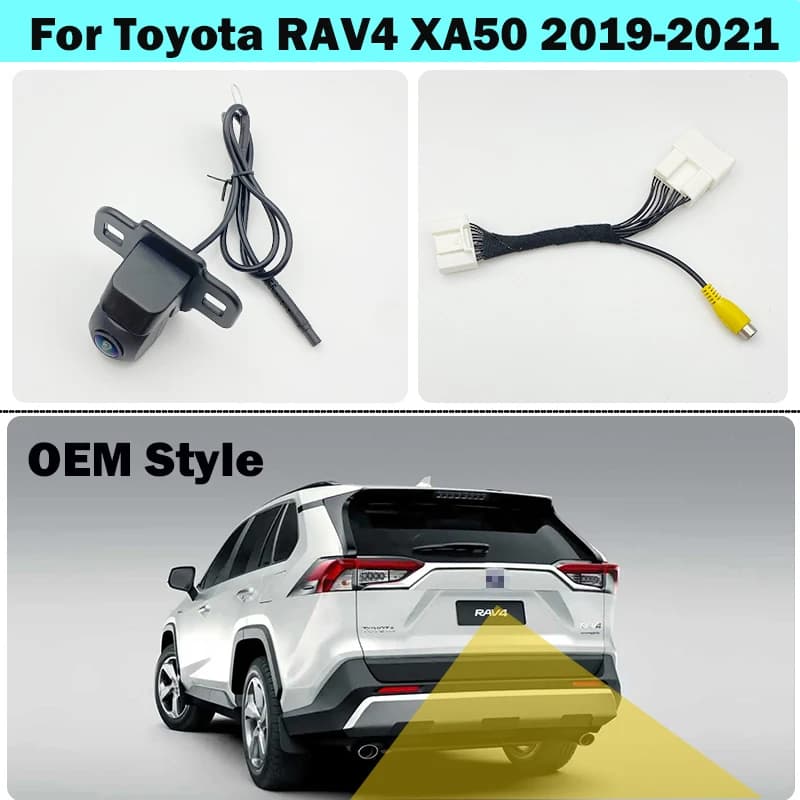 HICAMRUI Telecamera posteriore per Toyota RAV4 RAV 4 V XA50 2019 2020 2021 OEM Radio Back up Telecamera di parcheggio Accessori