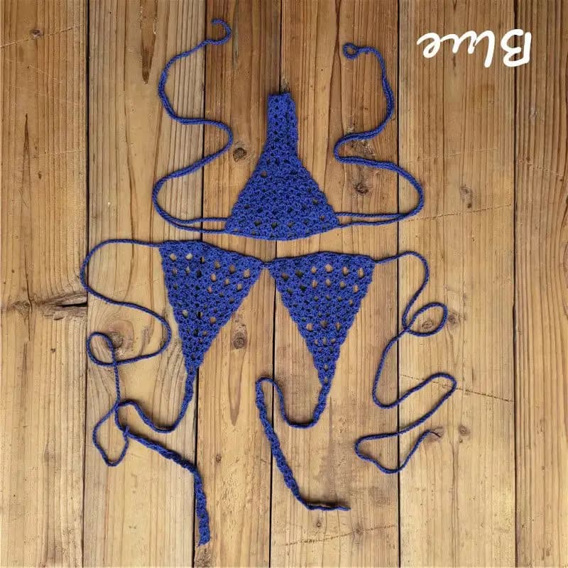 Handmade Crochet Mini Bikini Set for Women Sexy Micro Bikini Designer Swimsuit for Beach Spa Sunbathing Extreme Fit