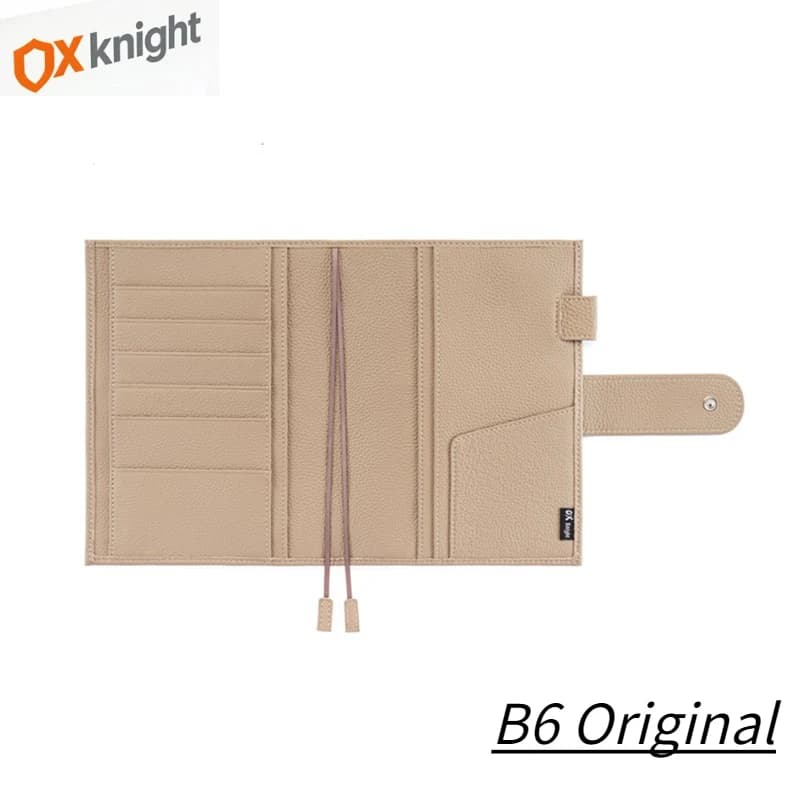 OX Knight Original 2026 Nuova Serie B6 Copertina per Taccuino Stalogy in Vera Pelle Martellata, Agenda Organizer Diario