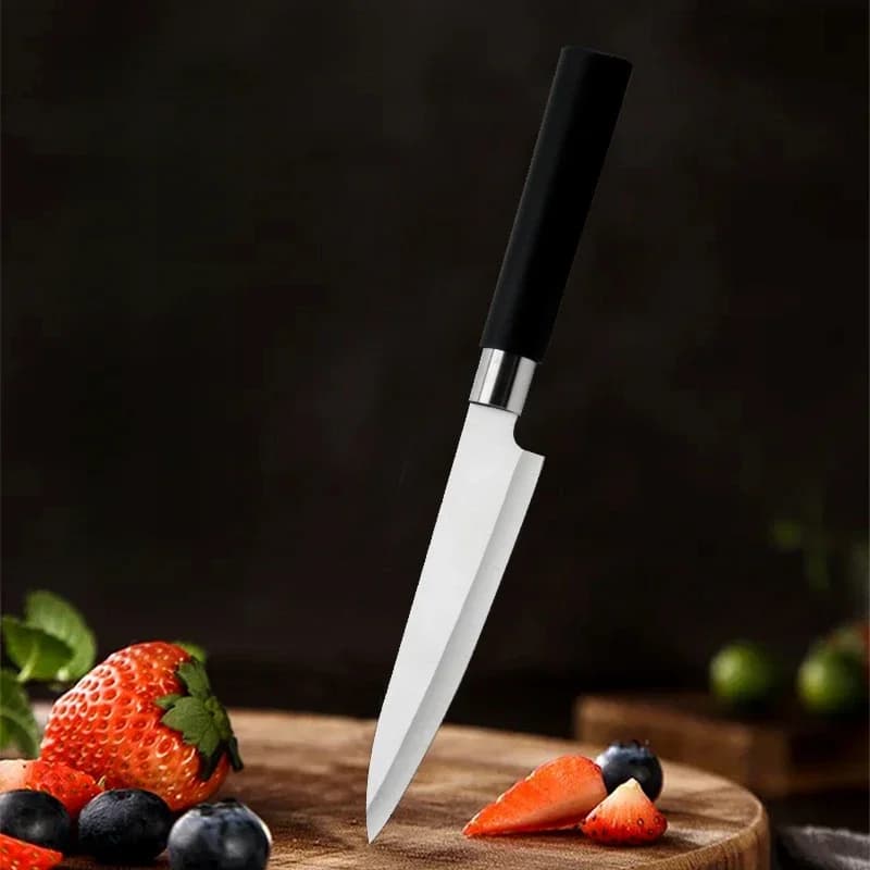 Coltello universale in acciaio inossidabile Coltello da chef giapponese Taglio di pesce crudo finemente a fette Coltello da sushi Coltello da frutta affilato Pelapatate