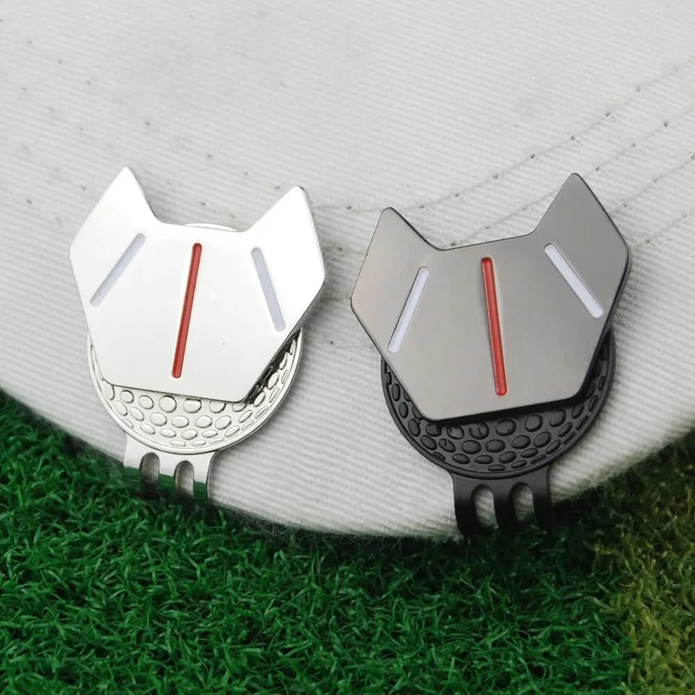 Accessori da Golf: Clip per Cappello in Lega di Zinco con Marcatore Magnetico per Palline, Nero/Argento, Piccoli Regali