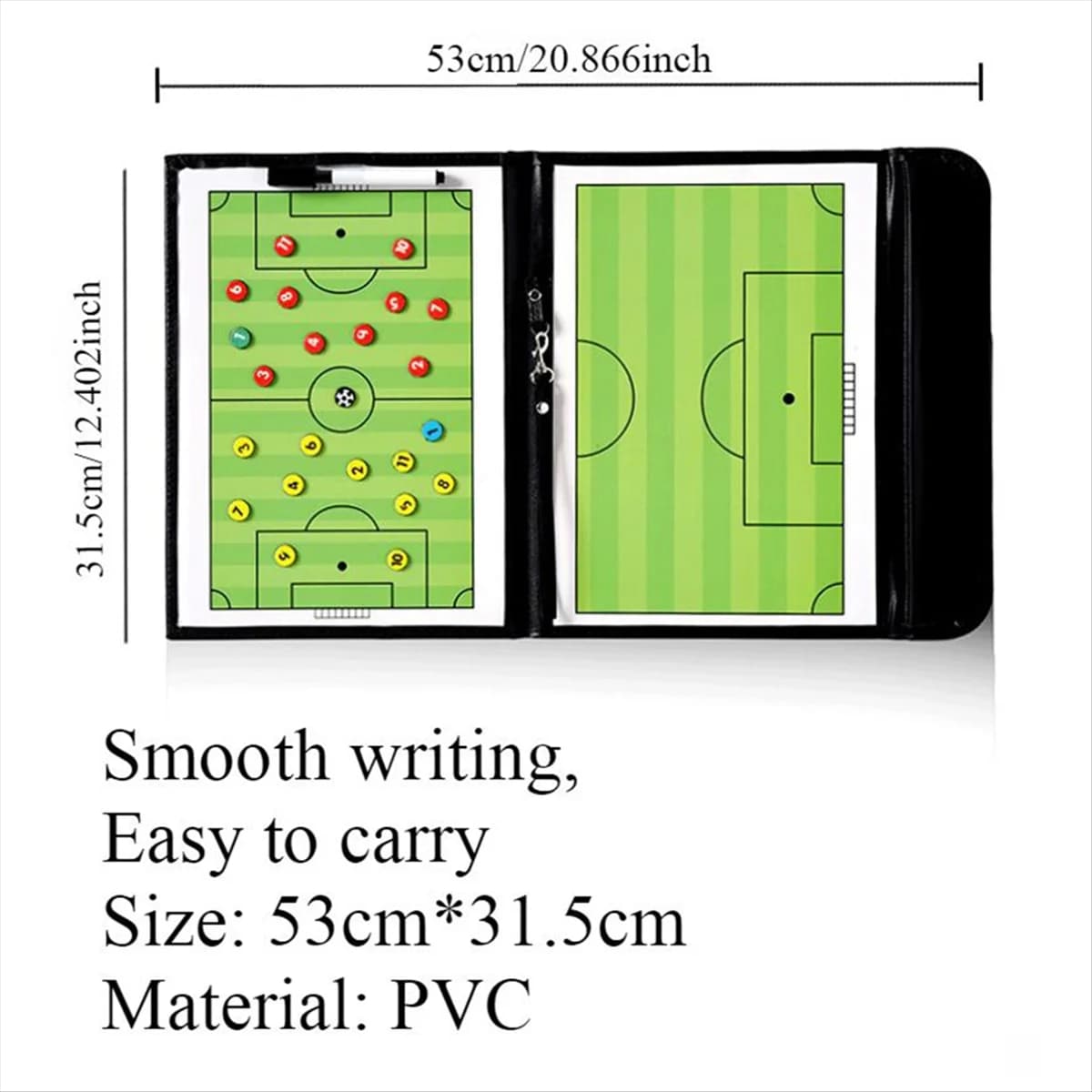 Nuova tavola magnetica pieghevole da 54 cm per allenamento di calcio, tavolo da allenamento per giochi di calcio