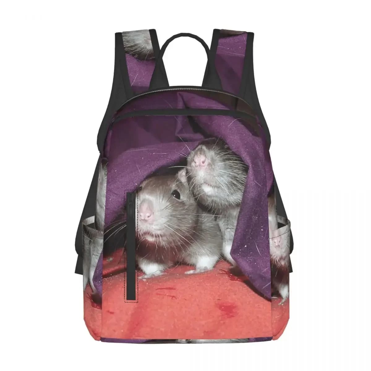 Hidden Rats Backpack Large Capacity Children BookBag School Bag Shoulder Bags for Men Women