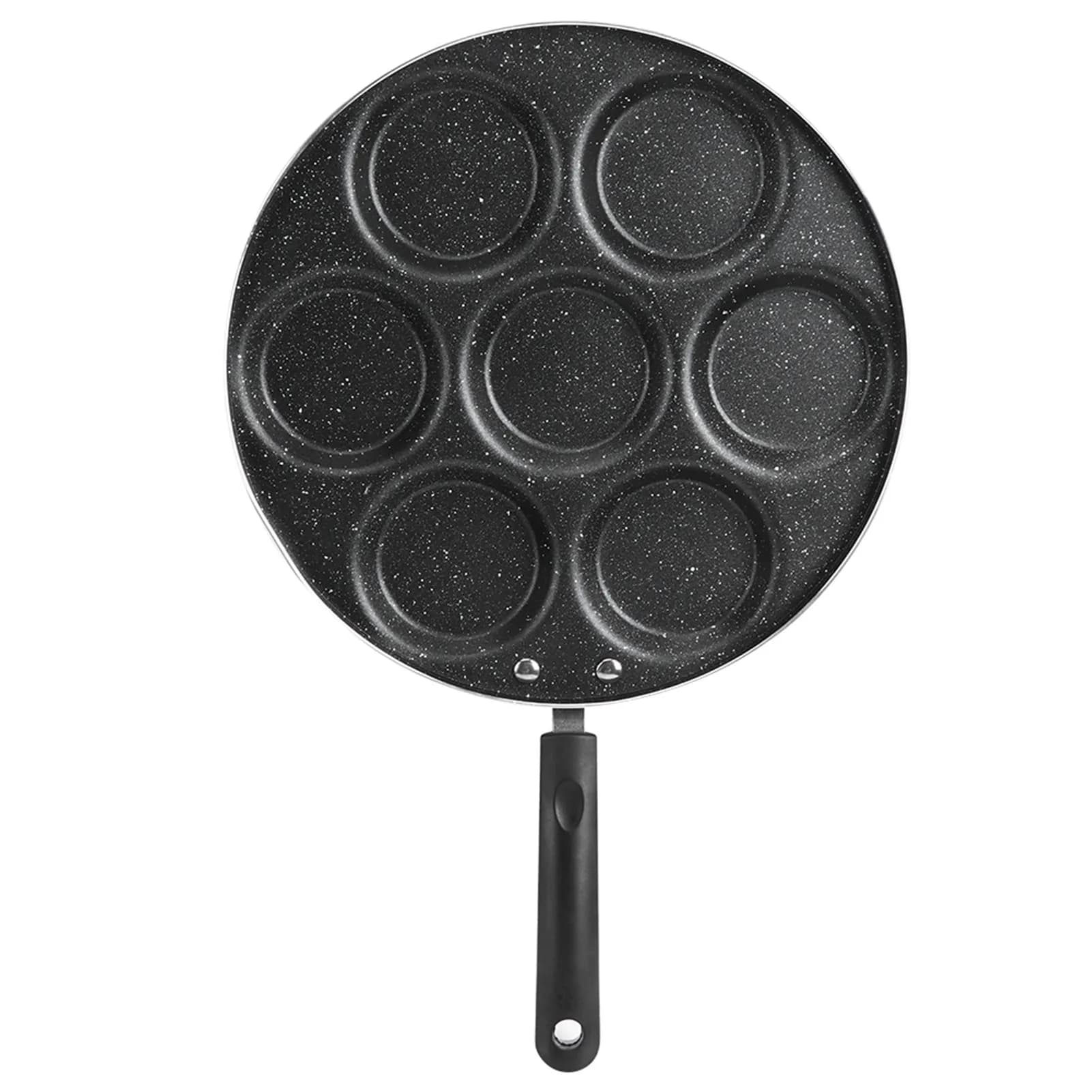 Padella Antiaderente a 7 Fori per Uova Fritte, Stampo per Hamburger, Utensile da Cucina Domestico
