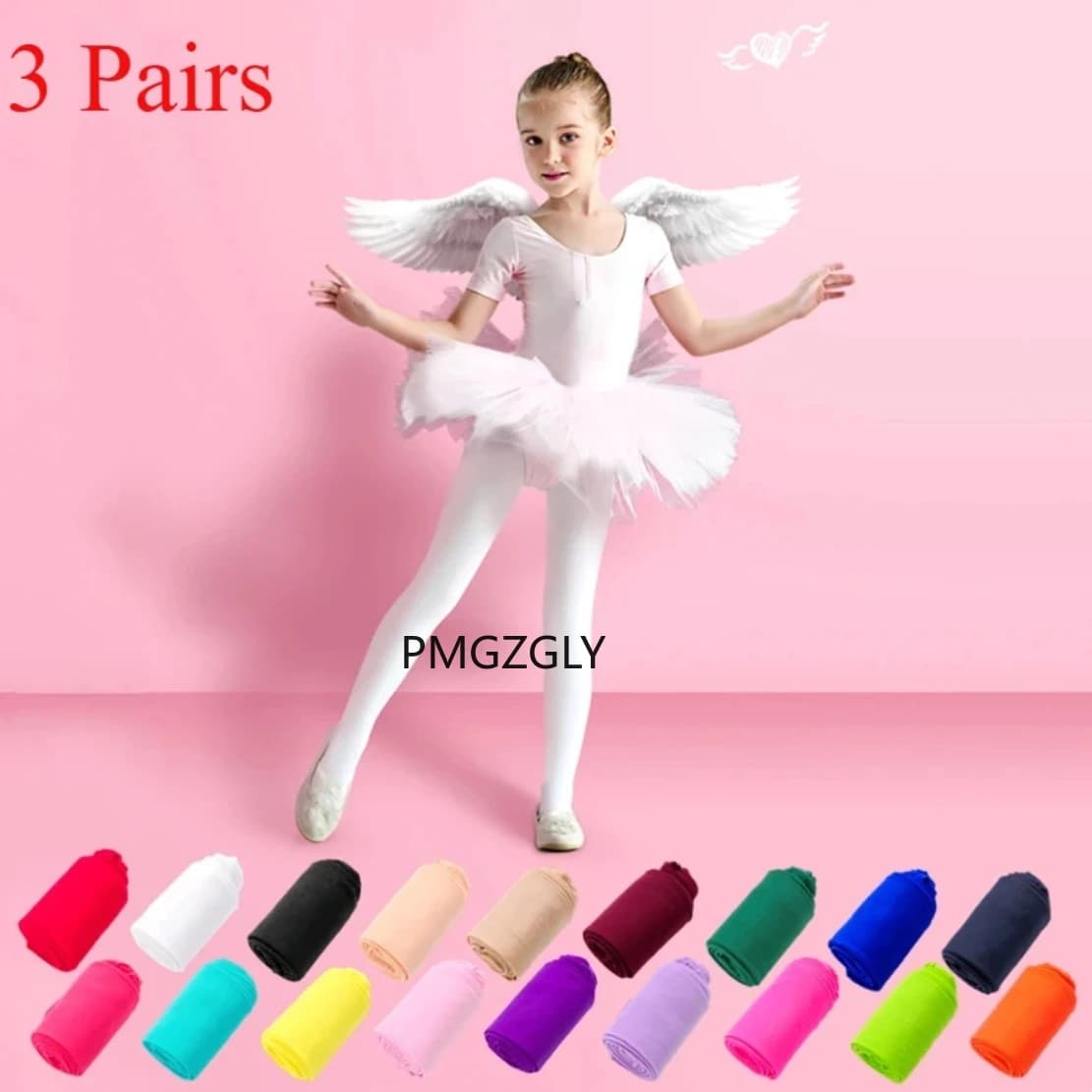 Calze in velluto per bambini, 3 paia, collant bianchi tinta unita per danza classica, calze per pantaloni, leggings per bambina