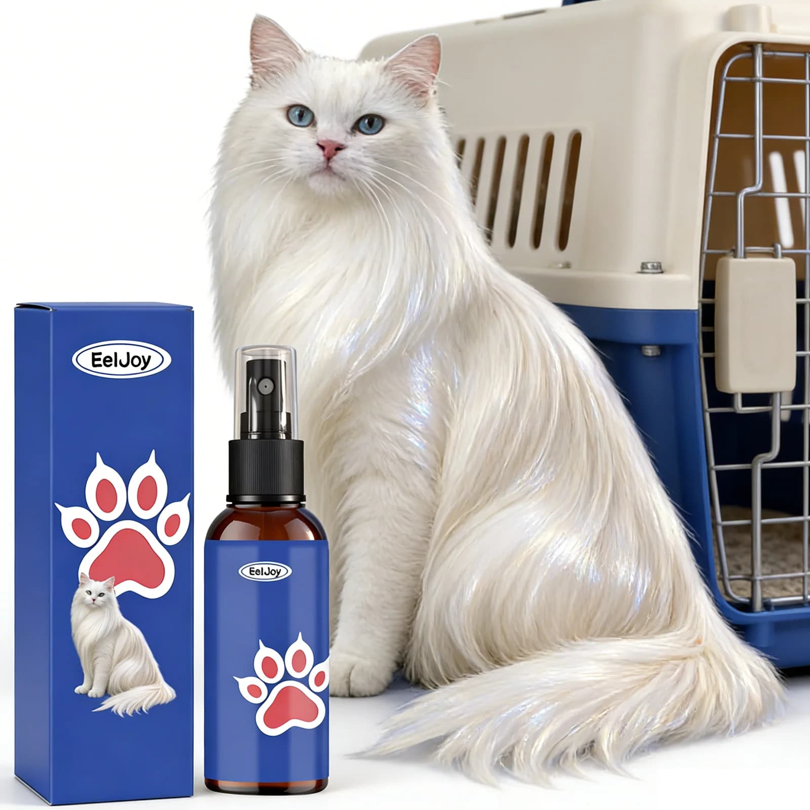 Spray districante per peli di animali domestici per cani e gatti, balsamo senza risciacquo, ammorbidente, illuminante, idratante, antistatico, spray per toelettatura 50ml