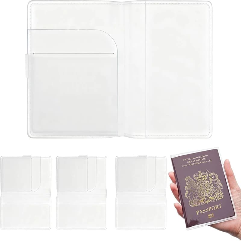 2/4 Pcs Travel Passport Holder Set Frosted PVC Passport Case Kit Transparent Scratch Dust Proof Waterproof Protector Case