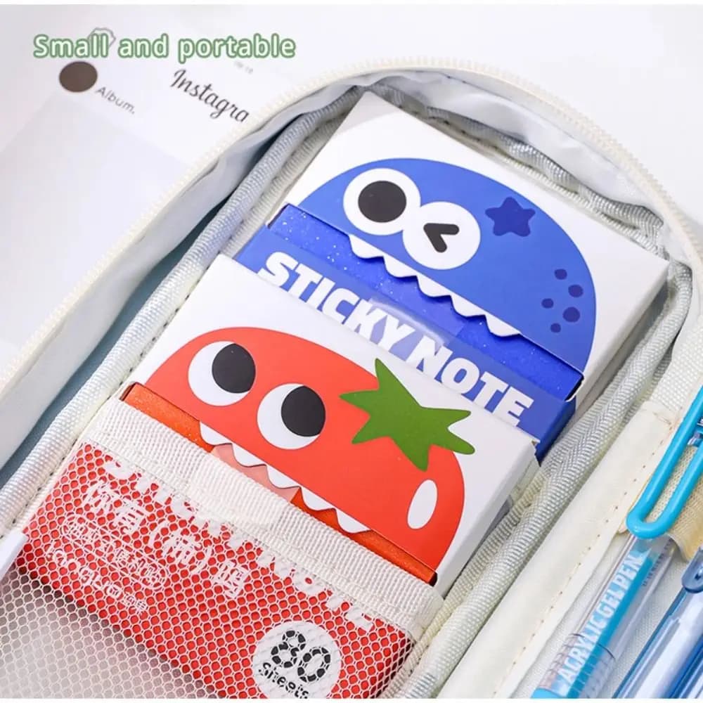 Cartone animato Frutta Memo Pad Carta Estraibile Design Pianificatore autoadesivo Pianificazione Adesivi Dopamina Perlescente Trasparente