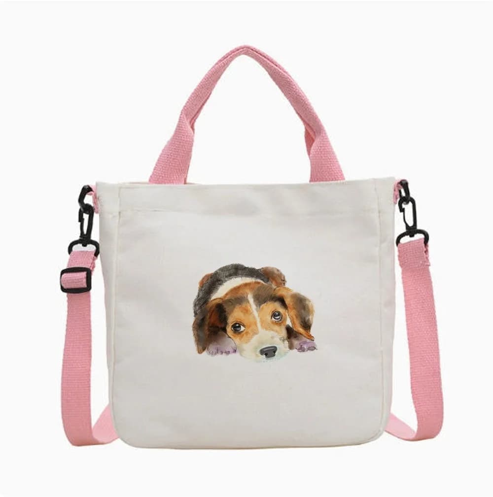 Beagle tote bag personnalisable sac cabas y2k reusable femme