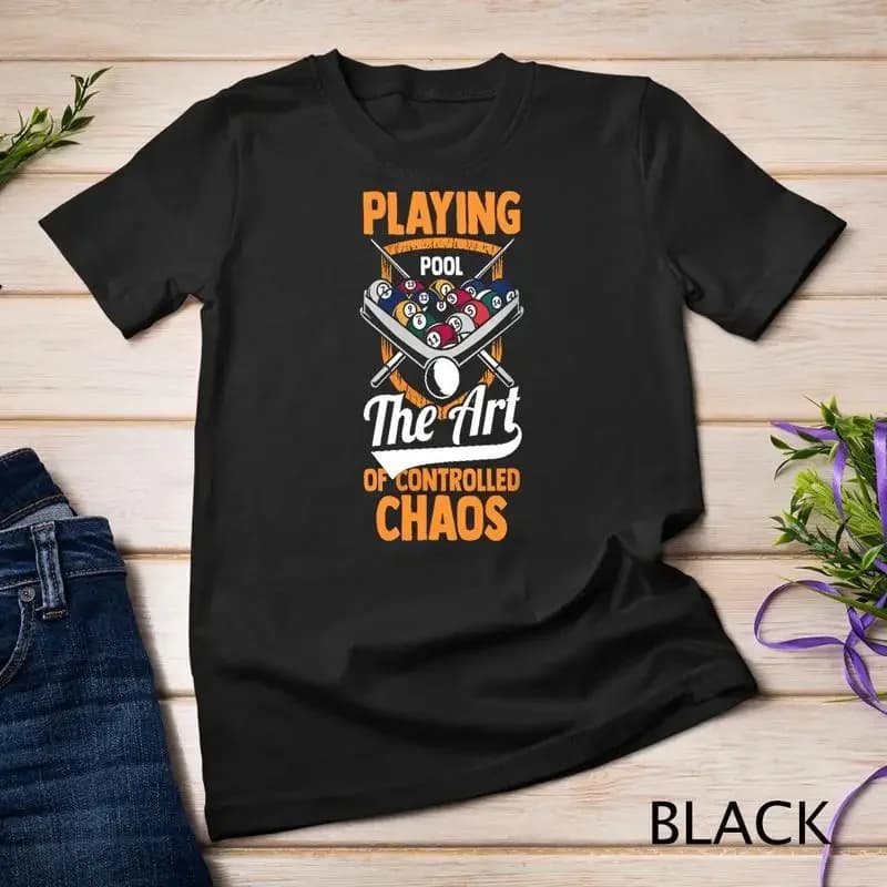 Womens Pool Cue 8 Ball Billiard Billard Girl Unisex T shirt