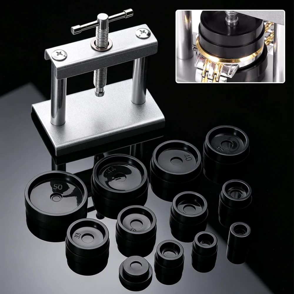 Set Professionale di Pressori per Coperchi Posteriori 12pz/18pz, Strumenti per Riparazione Orologi, Attrezzi di Manutenzione per Orologiai, Kit per Chiusura Coperchi
