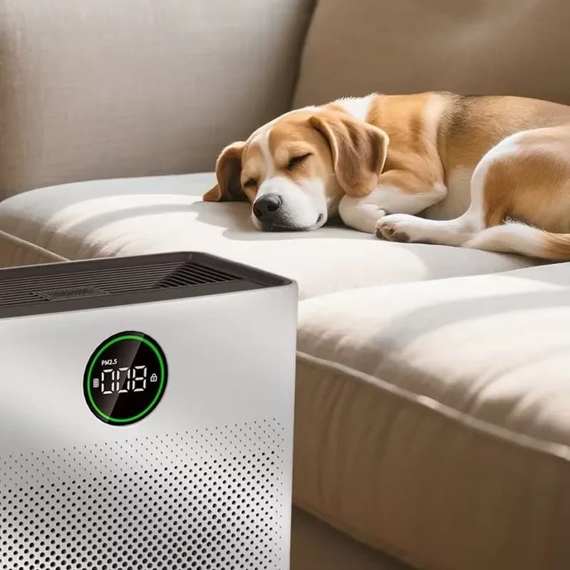 Air Purifier for Large Room 2200sqft Washable Filter PM2.5 Sensor Home Office Pets White