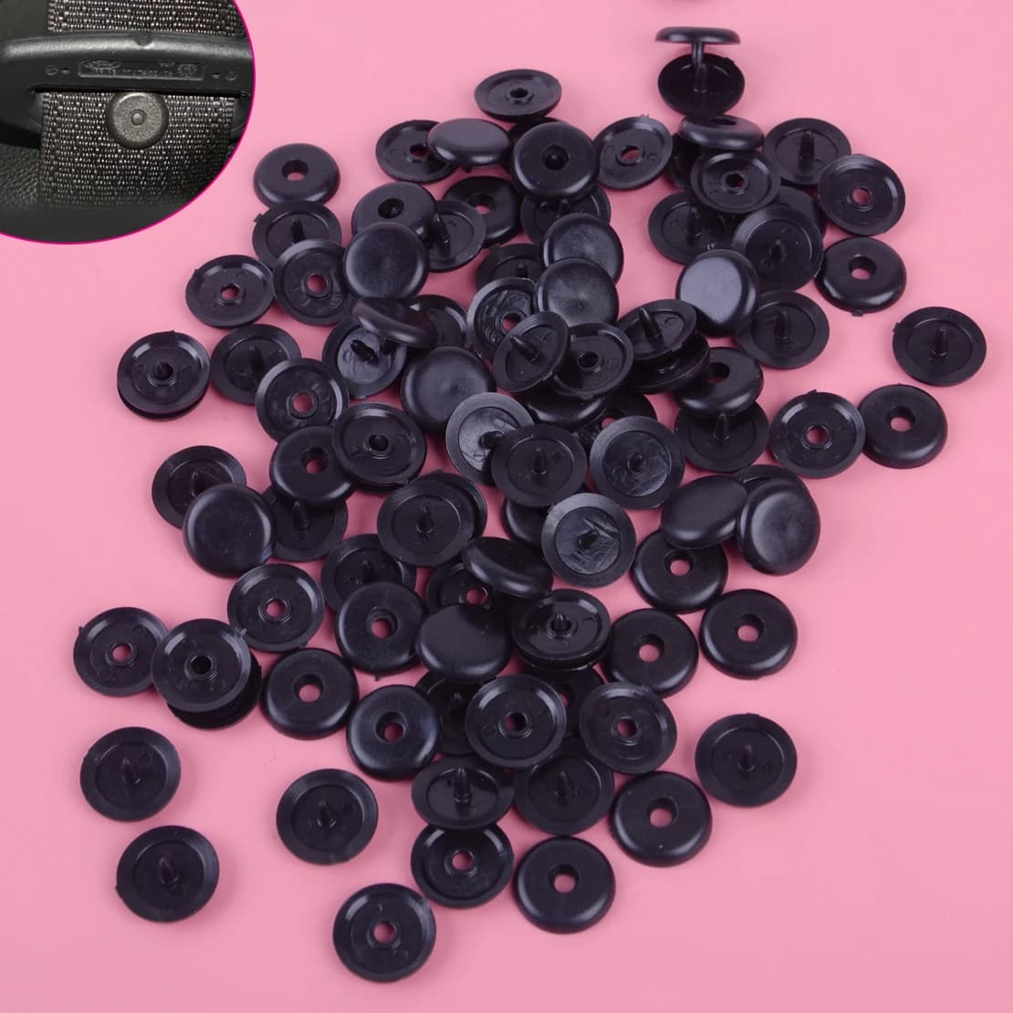50 pz/set Universale Auto Cintura di Sicurezza Tappo Spaziatura Limite Fibbia di Fissaggio Clip di Fermo Cintura di Sicurezza Pulsante di Arresto Strumenti