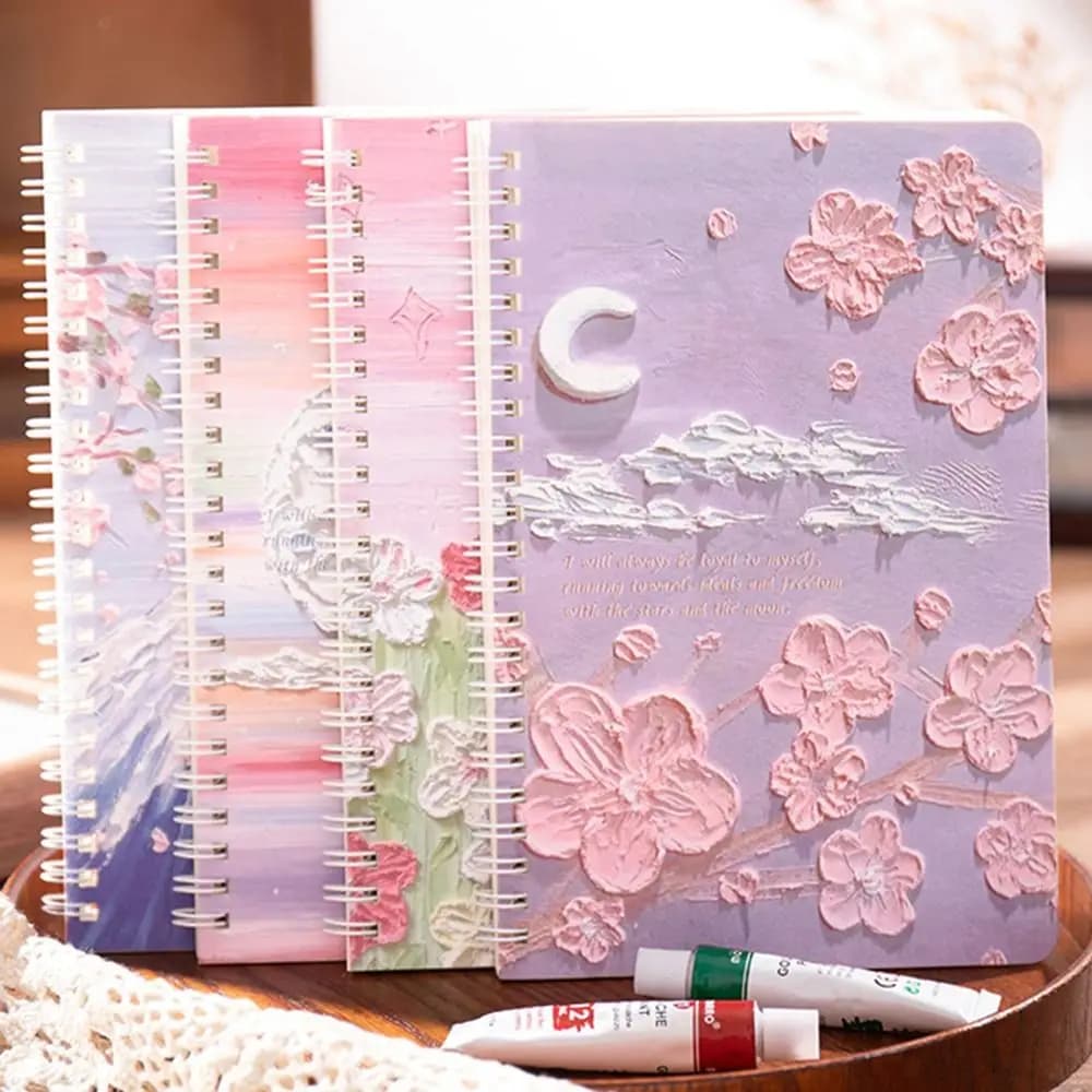 Portable Oil Painting Coil Notebook A5 INS Lined Notebook Coil Book School Office Supplies