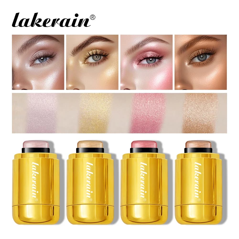 Evidenziatore in stick a 4 colori che illumina il tono della pelle, correttore stereo naturale, fard, stick multiuso