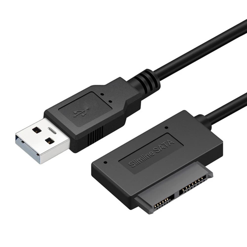Adattatore USB PC 6P + 7P CD DVD Rom SATA a USB 2.0 Convertitore Slimline Sata 13 Pin Drive Cavo per PC Laptop Notebook G